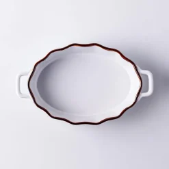 KSP Tuscana Fluted Bakeware Oval Small (White)