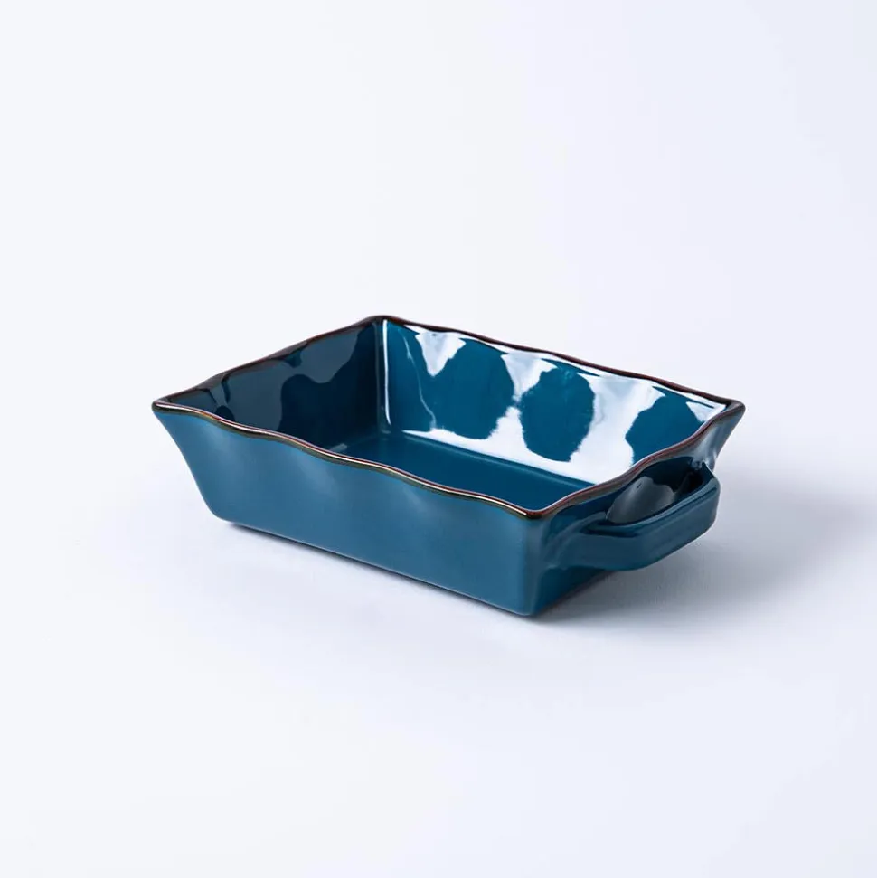 KSP Tuscana Fluted Bakeware Rect. Sml 20.5 x 16 x 6cm (Peacock)