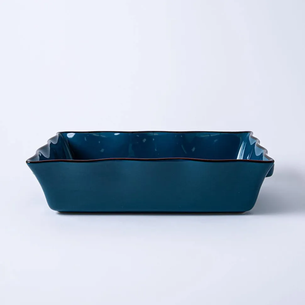KSP Tuscana Fluted Bakeware Rect. Lrg 36.5x26x9cm (Peacock)