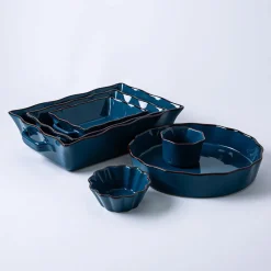 KSP Tuscana Fluted Bakeware Rect. Lrg 36.5x26x9cm (Peacock)