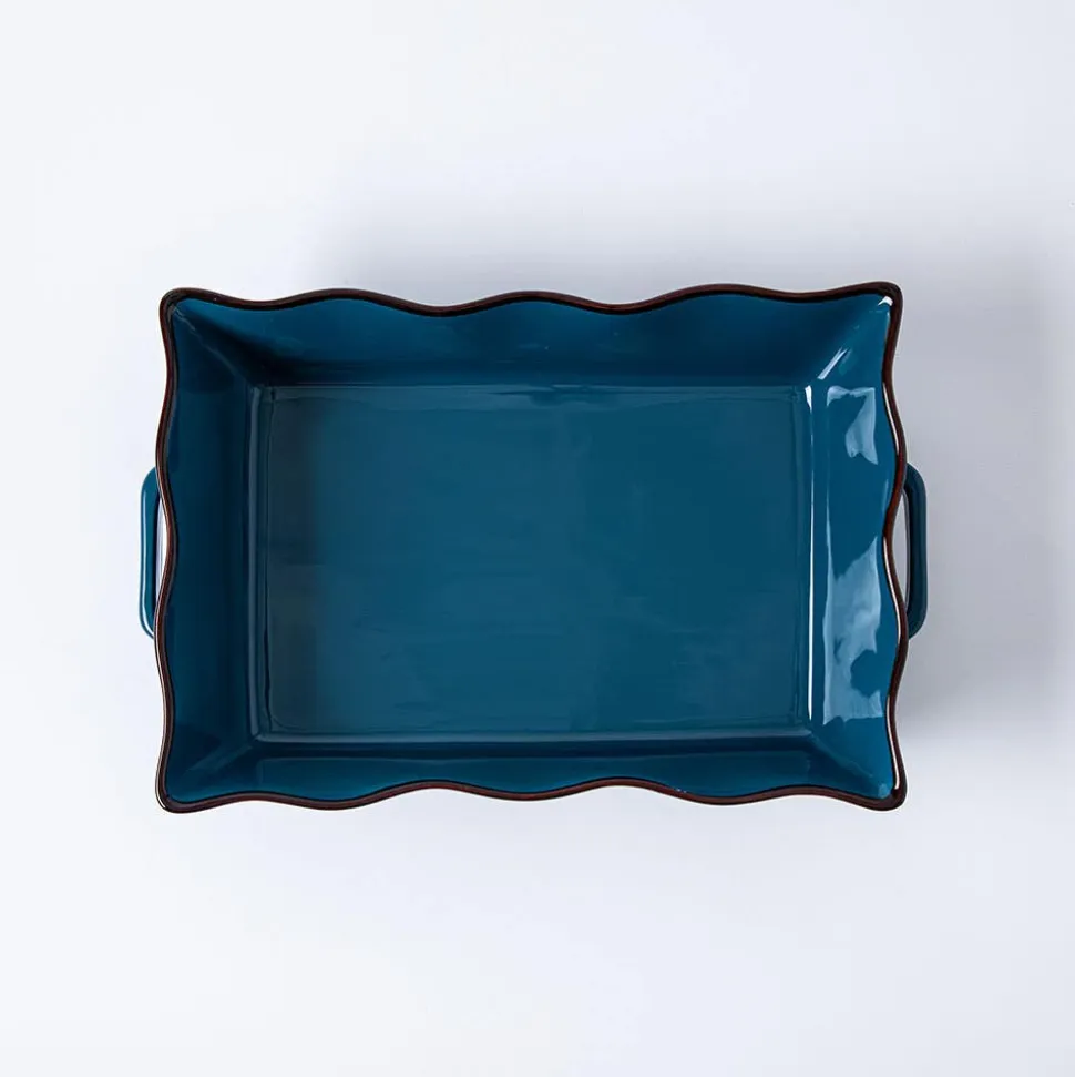 KSP Tuscana Fluted Bakeware Rect. Lrg 36.5x26x9cm (Peacock)