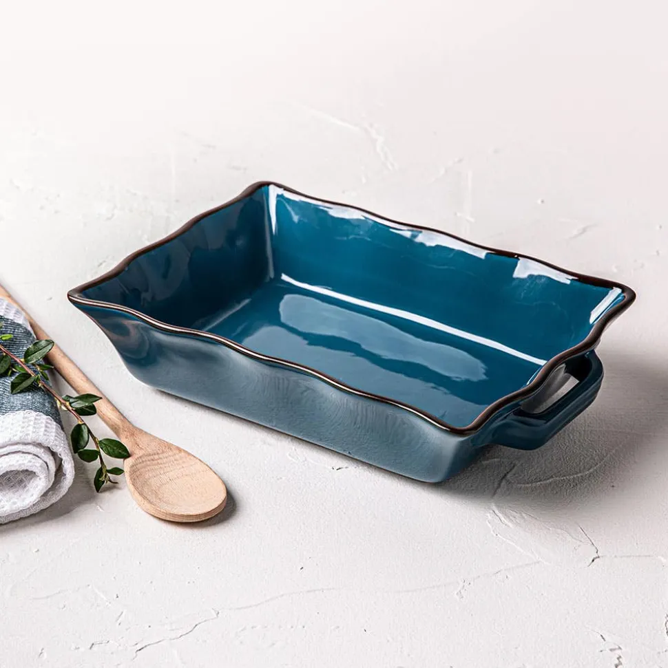 KSP Tuscana Fluted Bakeware Rect. Med 29x21x7cm (Peacock)