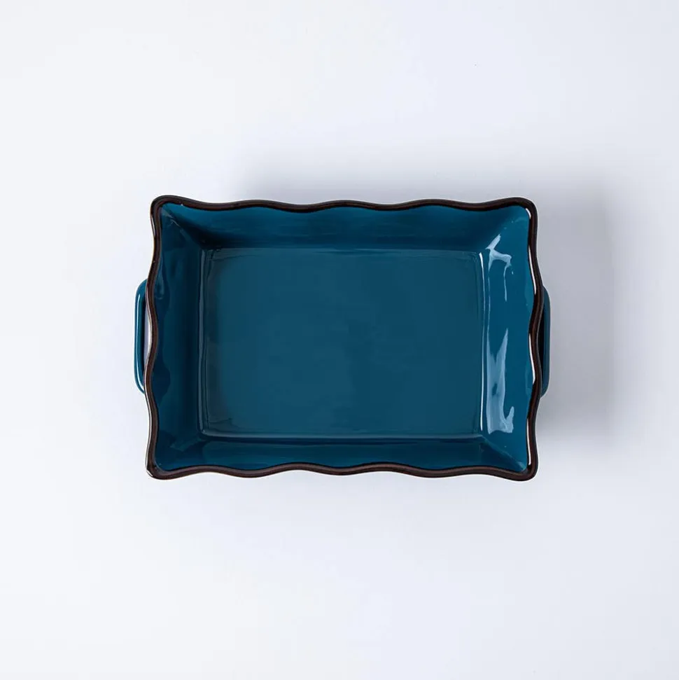 KSP Tuscana Fluted Bakeware Rect. Med 29x21x7cm (Peacock)
