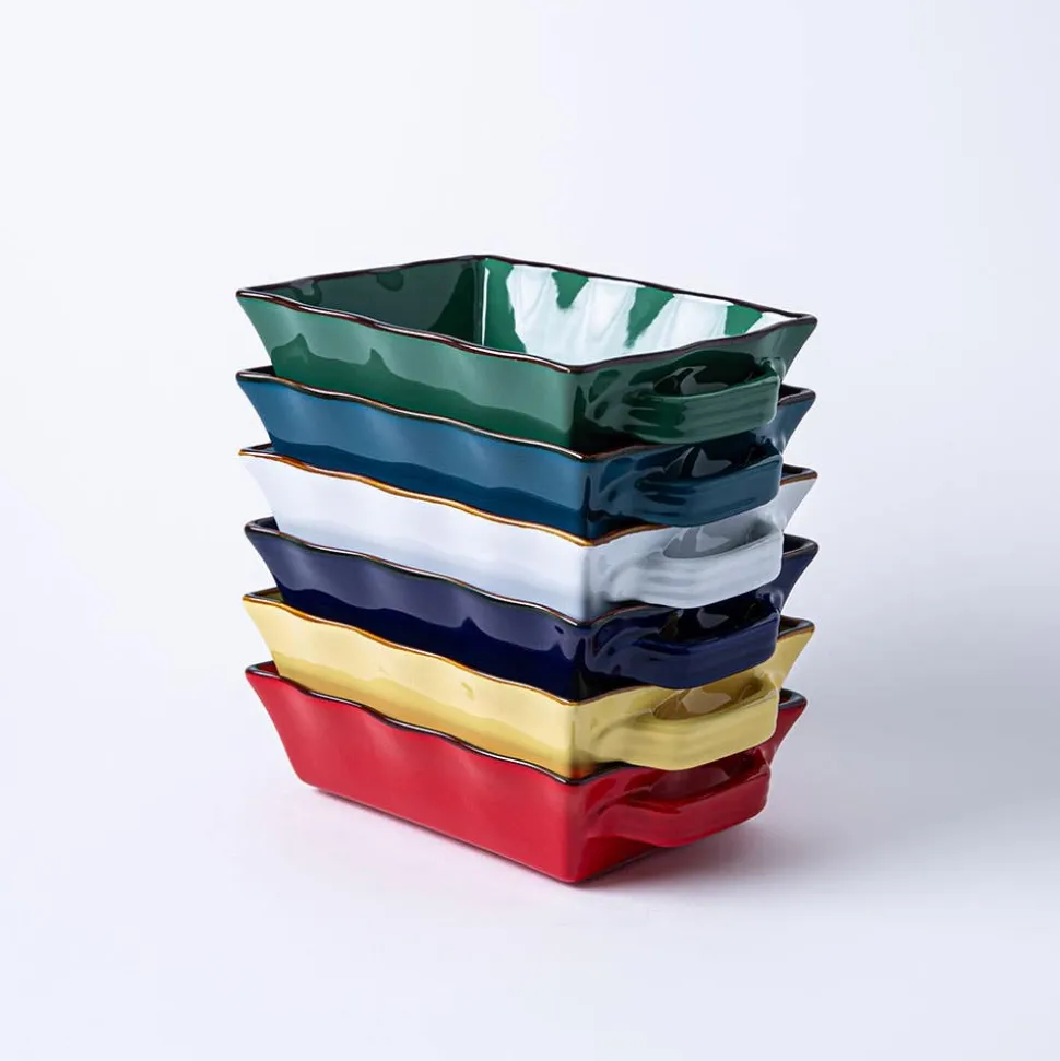 KSP Tuscana Fluted Bakeware Rect. Sml 20.5 x 16 x 6cm (Navy)