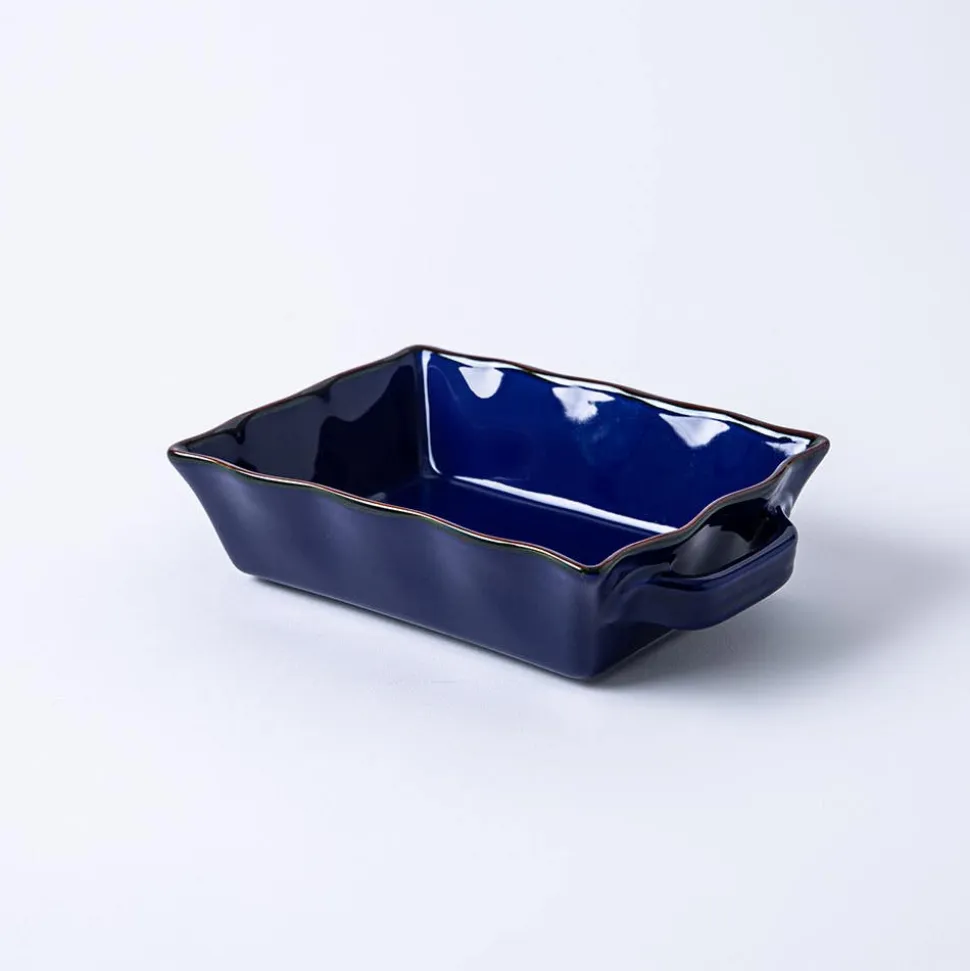 KSP Tuscana Fluted Bakeware Rect. Sml 20.5 x 16 x 6cm (Navy)
