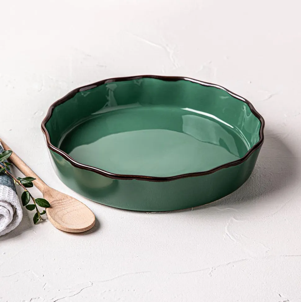 KSP Tuscana Fluted Pie Dish 29cm Dia. x 6cm (Forest)