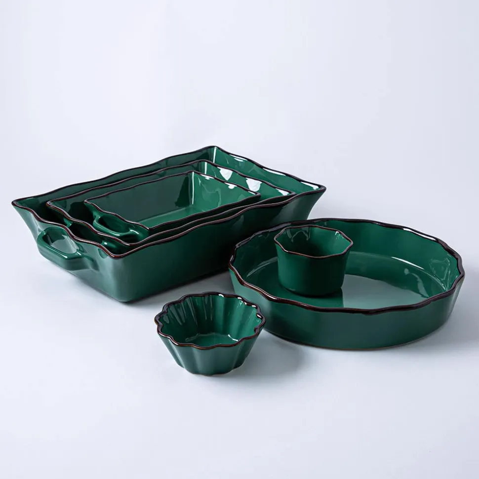 KSP Tuscana Fluted Pie Dish 29cm Dia. x 6cm (Forest)