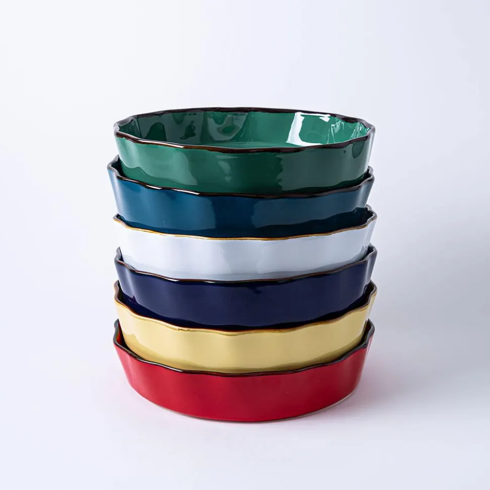 KSP Tuscana Fluted Pie Dish 29cm Dia. x 6cm (Peacock)
