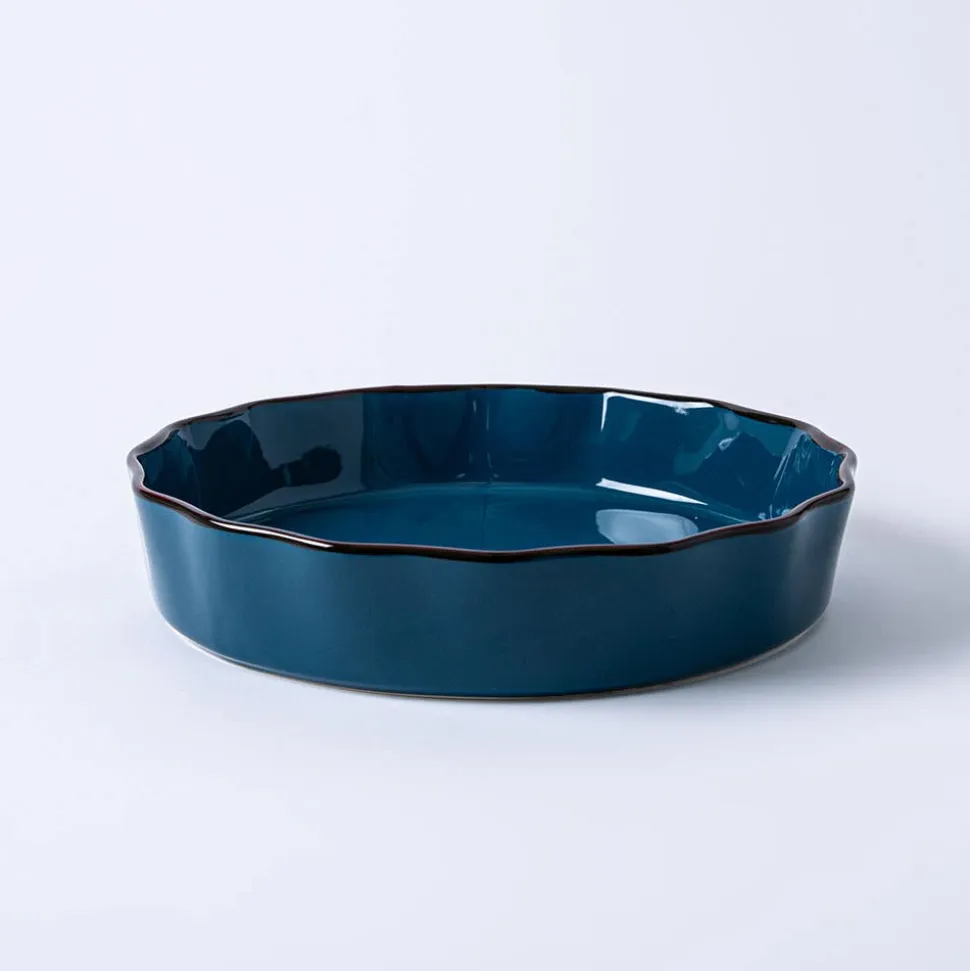 KSP Tuscana Fluted Pie Dish 29cm Dia. x 6cm (Peacock)