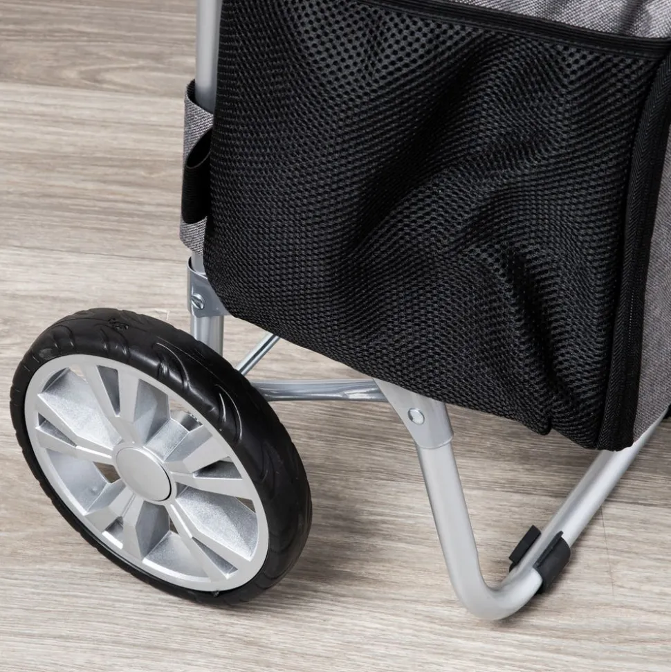KSP Urban 'Linen Look' Aluminum Shopping Trolley (Grey)