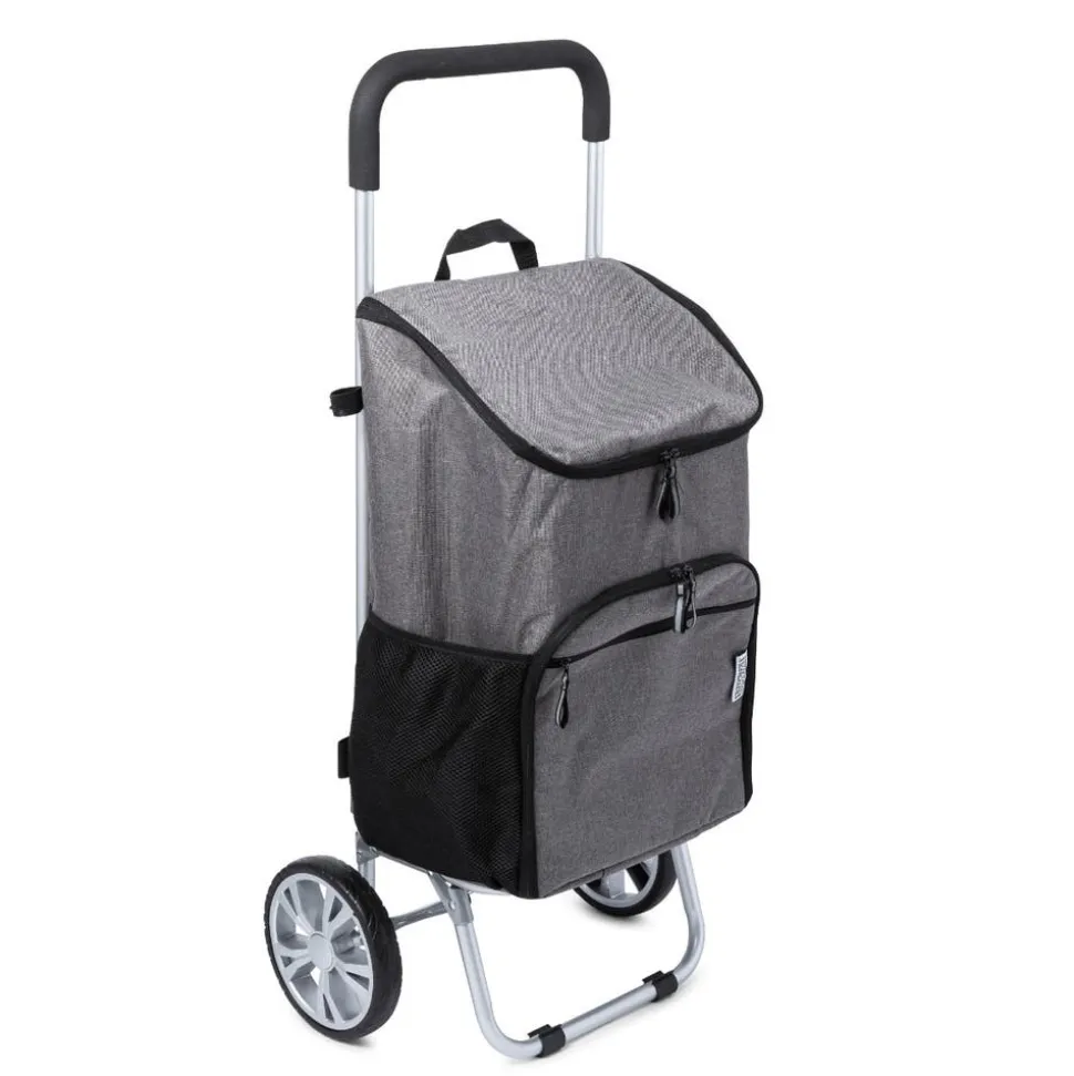 KSP Urban 'Linen Look' Aluminum Shopping Trolley (Grey)