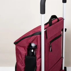 KSP Urban 'Linen Look' Aluminum Shopping Trolley (Red)
