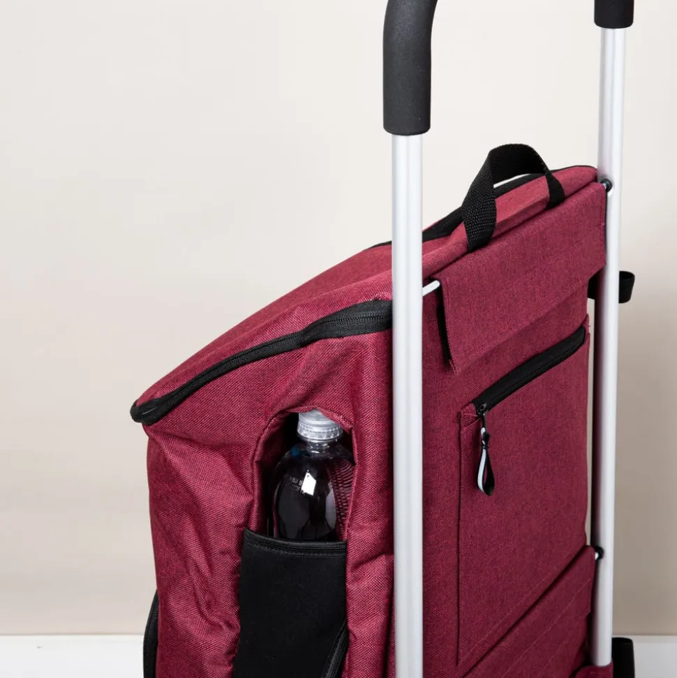 KSP Urban 'Linen Look' Aluminum Shopping Trolley (Red)