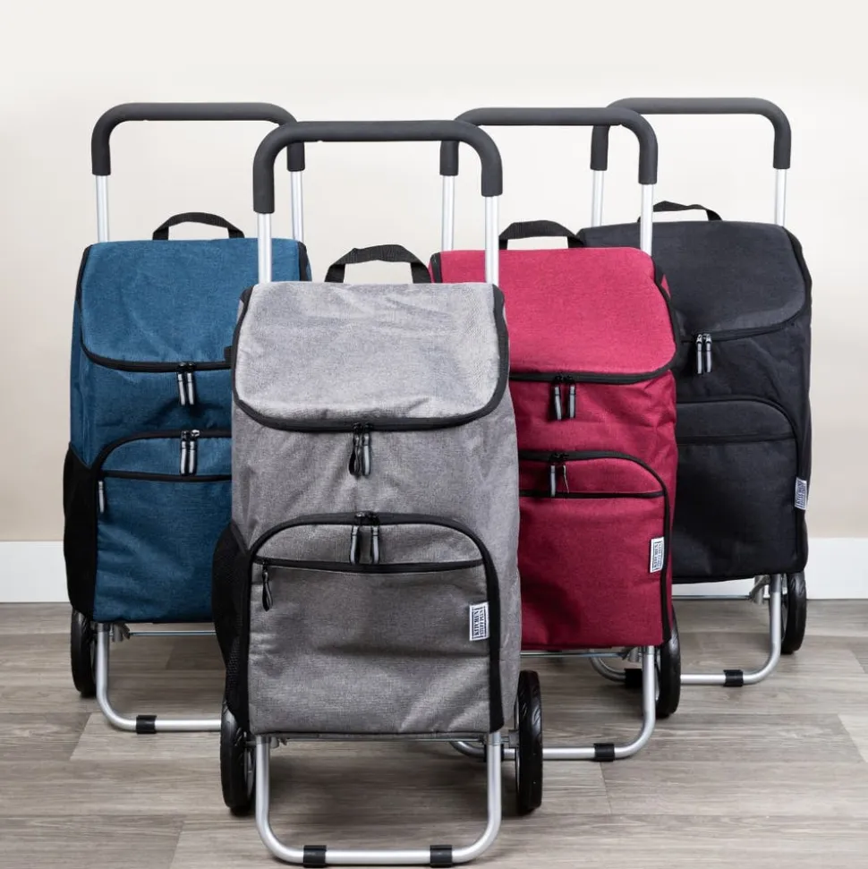 KSP Urban 'Linen Look' Aluminum Shopping Trolley (Red)