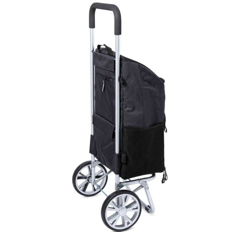 KSP Urban 'Solid' Aluminum Shopping Trolley (Black)