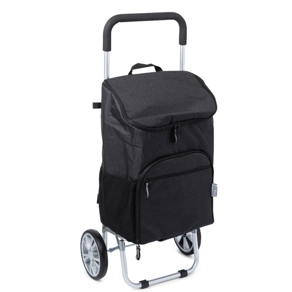 KSP Urban 'Solid' Aluminum Shopping Trolley (Black)