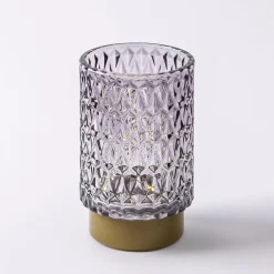 KSP Venezia Glass Shade with LED 8.5x8.5x13cm (Grey)