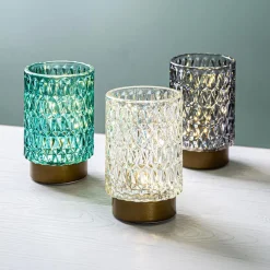 KSP Venezia Glass Shade with LED 8.5x8.5x13cm (Grey)