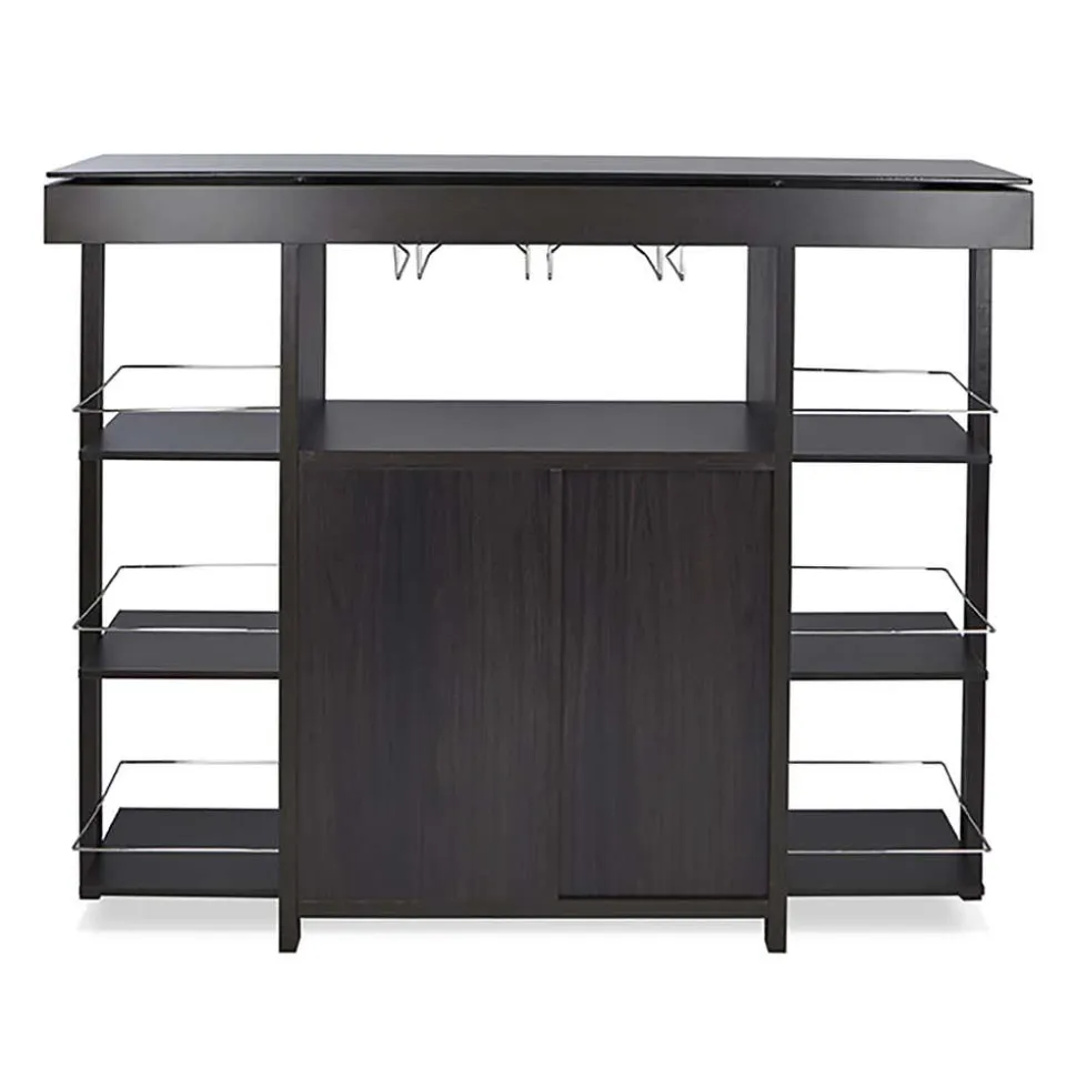 KSP Venice Bar Unit with Glass Top (Espresso)