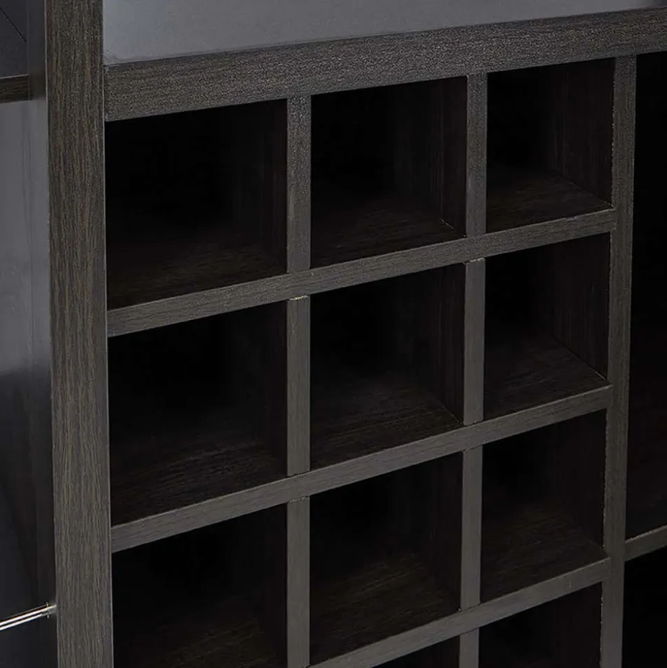KSP Venice Bar Unit with Glass Top (Espresso)