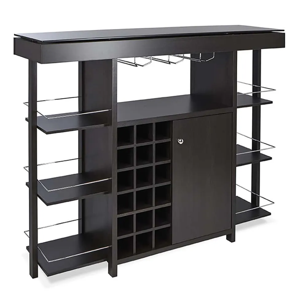 KSP Venice Bar Unit with Glass Top (Espresso)