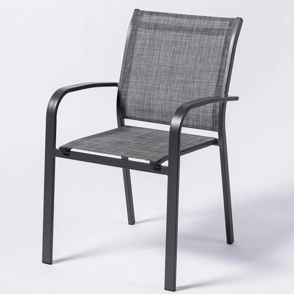 KSP Verona 'Round' Patio Table and Chairs - Set of 5 (Grey)