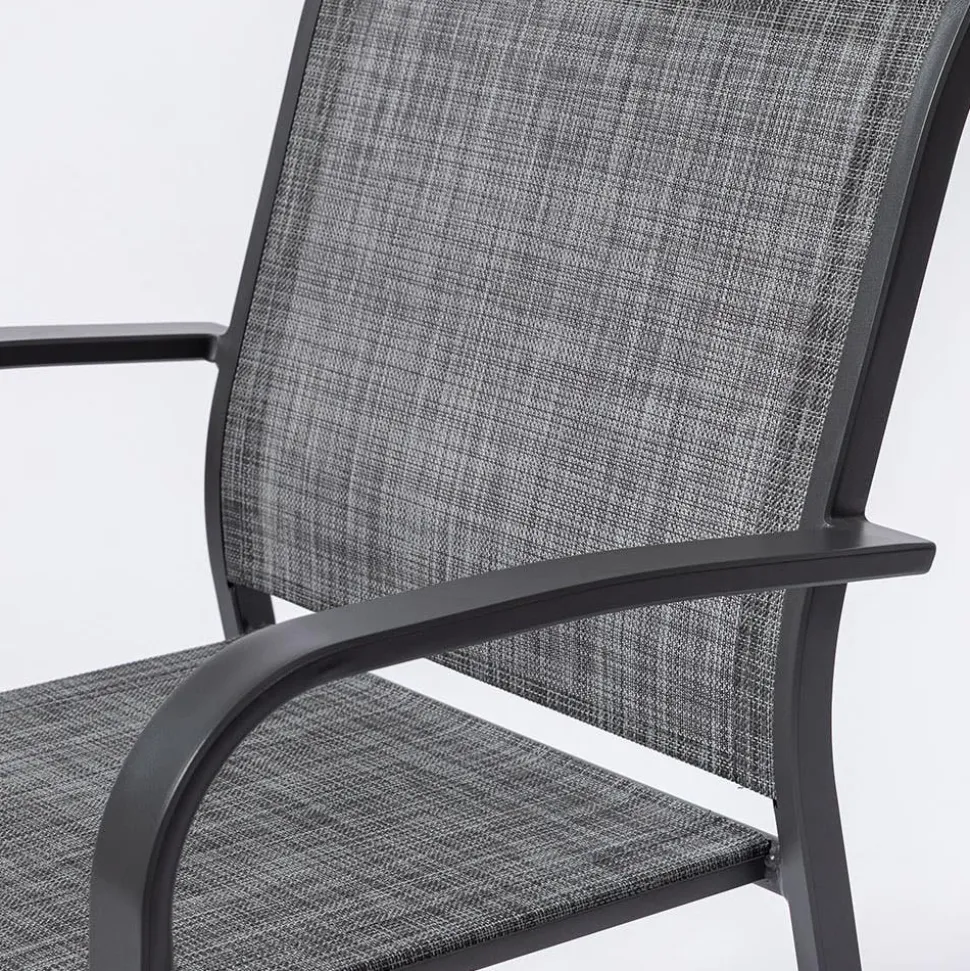 KSP Verona 'Round' Patio Table and Chairs - Set of 5 (Grey)