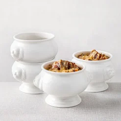 KSP Versailles Porcelain Onion Soup Bowl - Set of 4 (White)