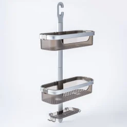 KSP Versaslide Adjustable Shower Caddy 3-Tier (Aluminum/Smoke)
