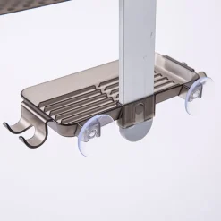 KSP Versaslide Adjustable Shower Caddy 3-Tier (Aluminum/Smoke)