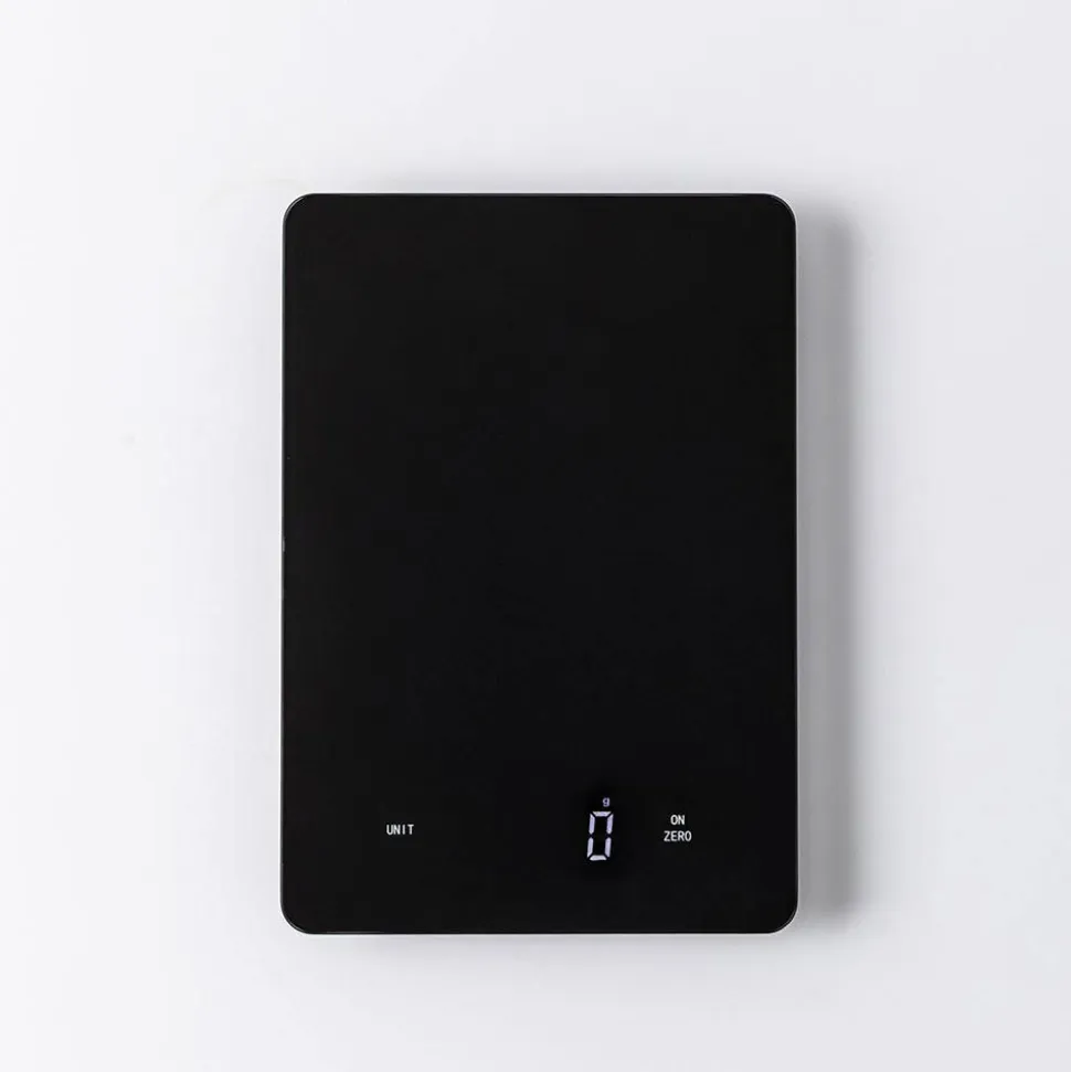 KSP Volta 'Rechargeable' Glass Digital Kitchen Scale (Black)
