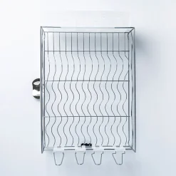 KSP Wave Dish Rack with Tray (Chrome/White)