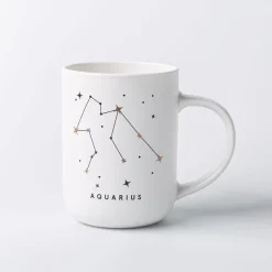 KSP Zodiac 'Aquarius' Porcelain Mug 16oz. (White)