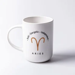 KSP Zodiac 'Aries' Porcelain Mug (White)