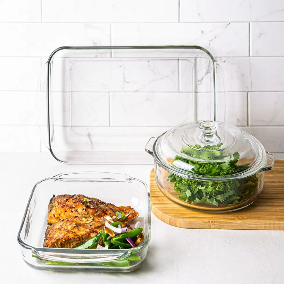 Libbey Baker's Basics Glass Bakeware Combo - Set of 4 (Clear)