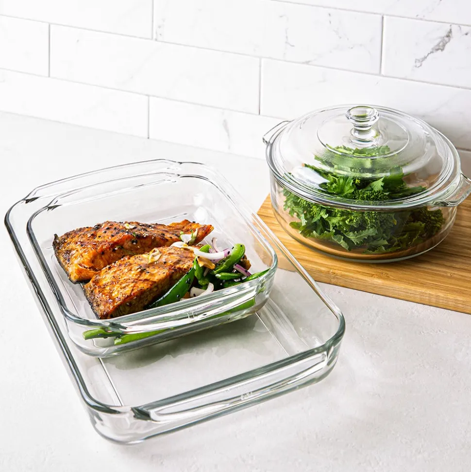 Libbey Baker's Basics Glass Bakeware Combo - Set of 4 (Clear)