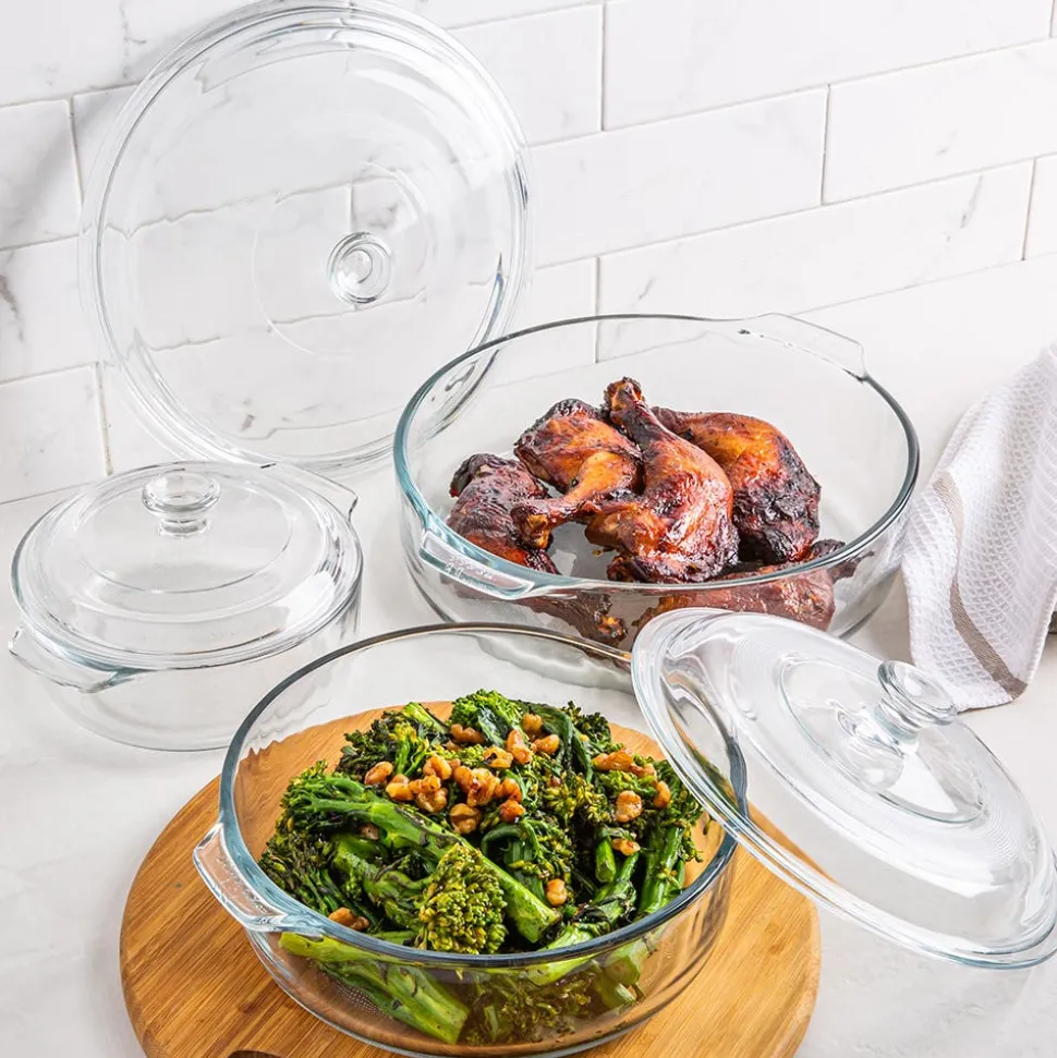 Libbey Baker's Basics Glass Casserole Combo - Set of 6 (Clear)