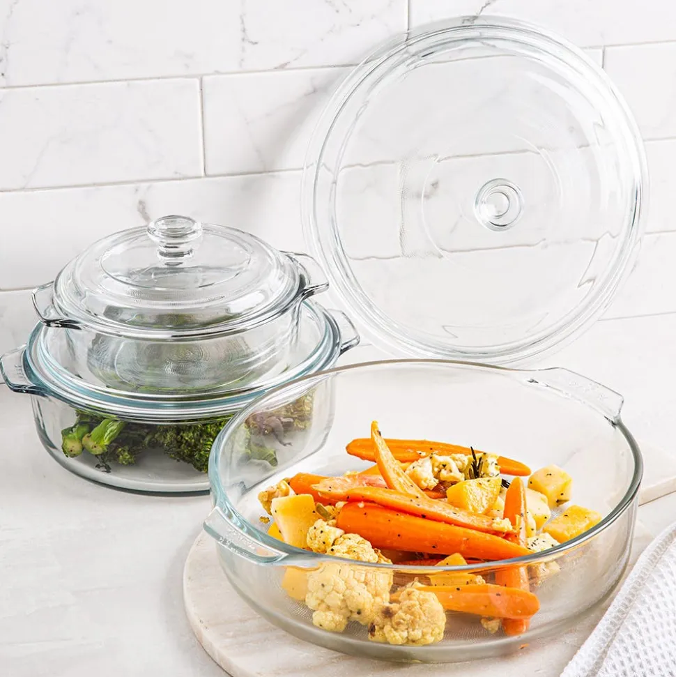 Libbey Baker's Basics Glass Casserole Combo - Set of 6 (Clear)