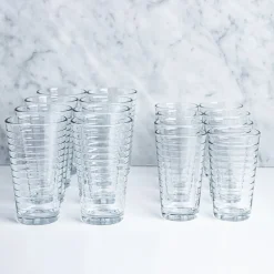 Libbey Tumbler & Rocks 'Hoops' Combo - Set of 16 (Clear)