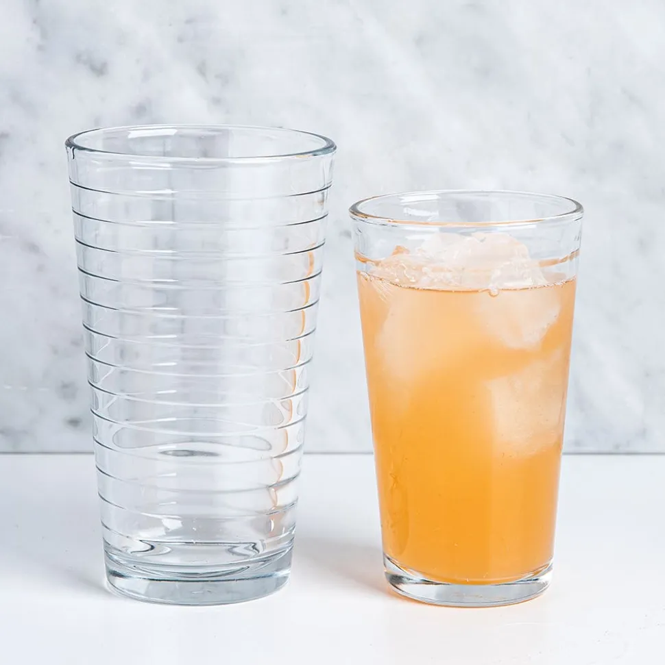 Libbey Tumbler & Rocks 'Hoops' Combo - Set of 16 (Clear)
