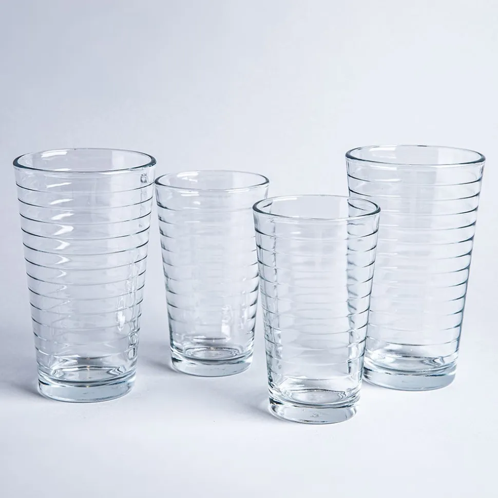 Libbey Tumbler & Rocks 'Hoops' Combo - Set of 16 (Clear)