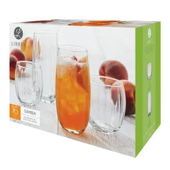 Libbey Tumbler & Rocks 'Samba' Combo - Set of 16 (Clear)