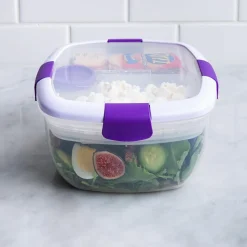 Locksy Click 'N' Go Salad Container (Purple)