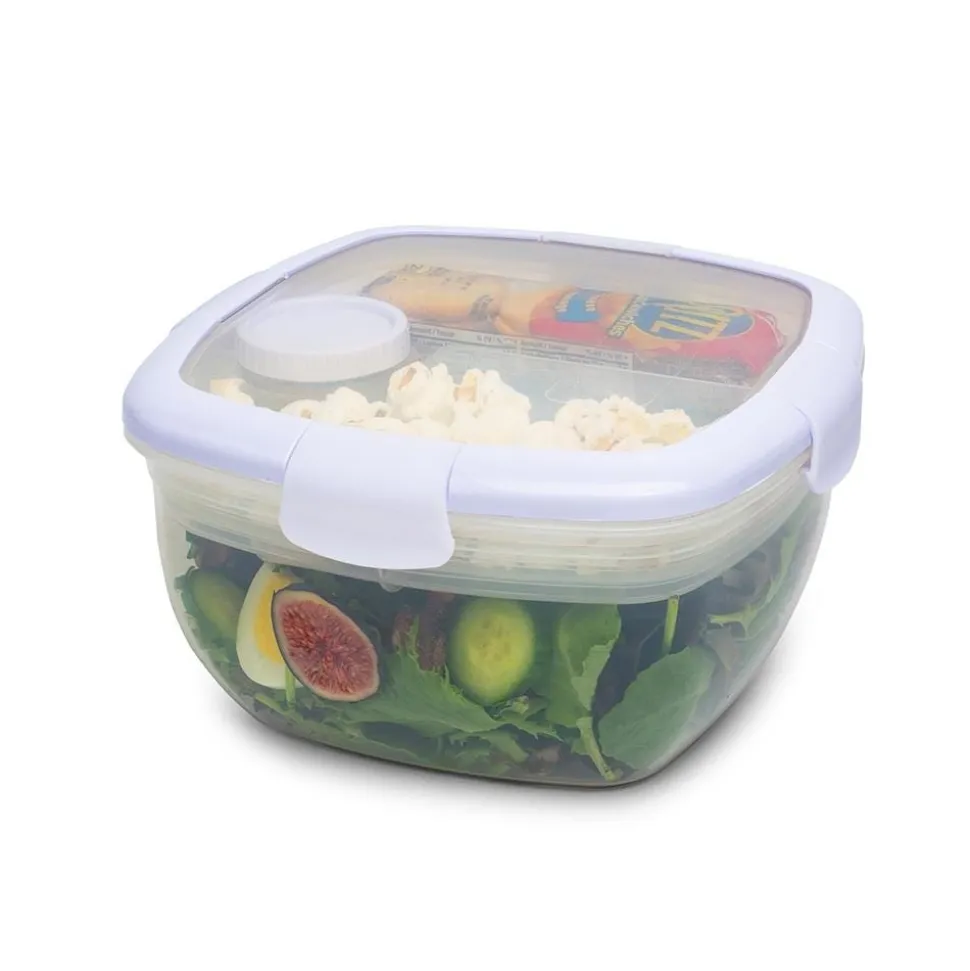 Locksy Click 'N' Go Salad Container (White)