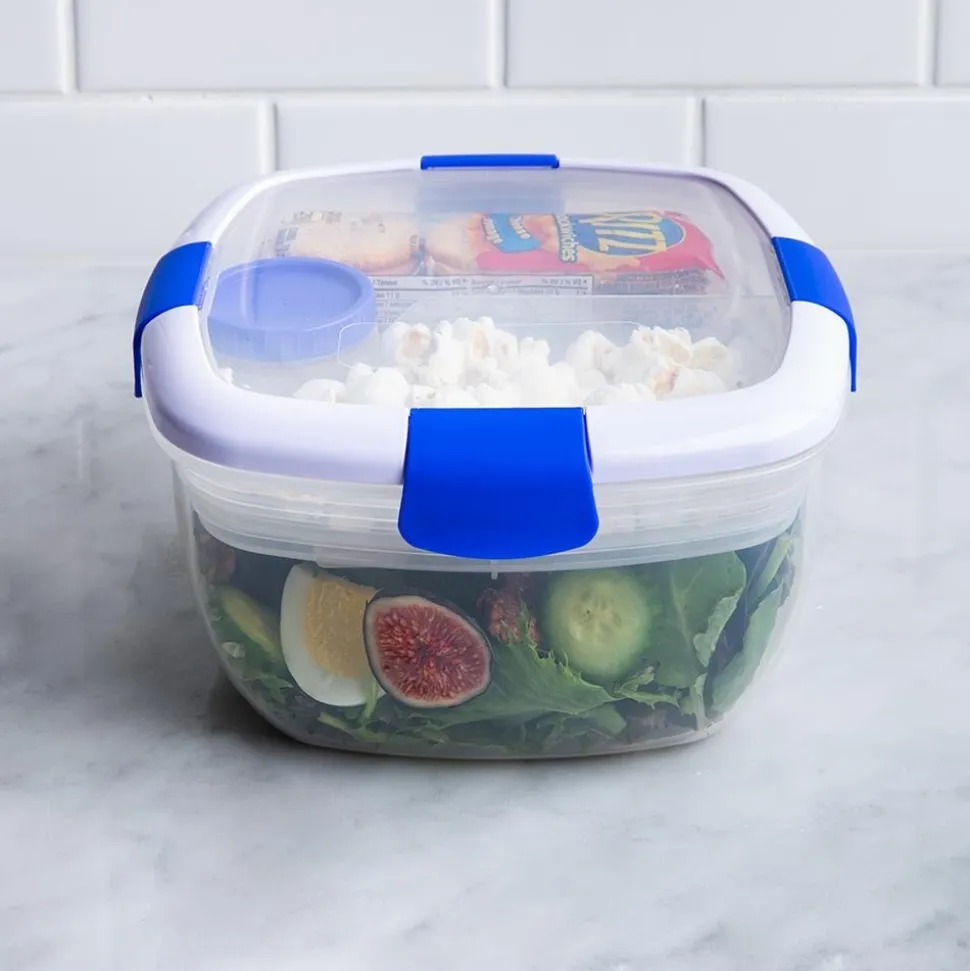 Locksy Click 'N' Go Salad Container (Blue)