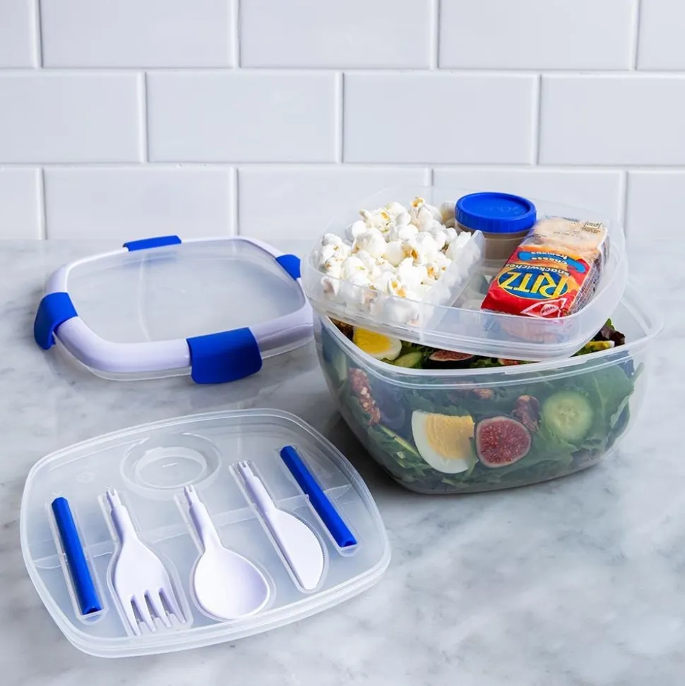 Locksy Click 'N' Go Salad Container (Blue)