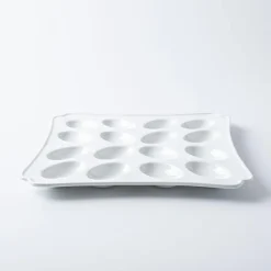 Martha Stewart Patterson Egg Serving Platter (White)