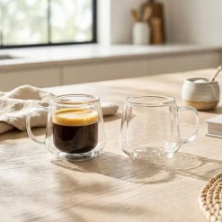 Milano Sienna Double Wall Espresso Glass, 80ml - Set/2