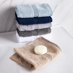 Moda At Home Allure Cotton Face Towel (Marble Grey)