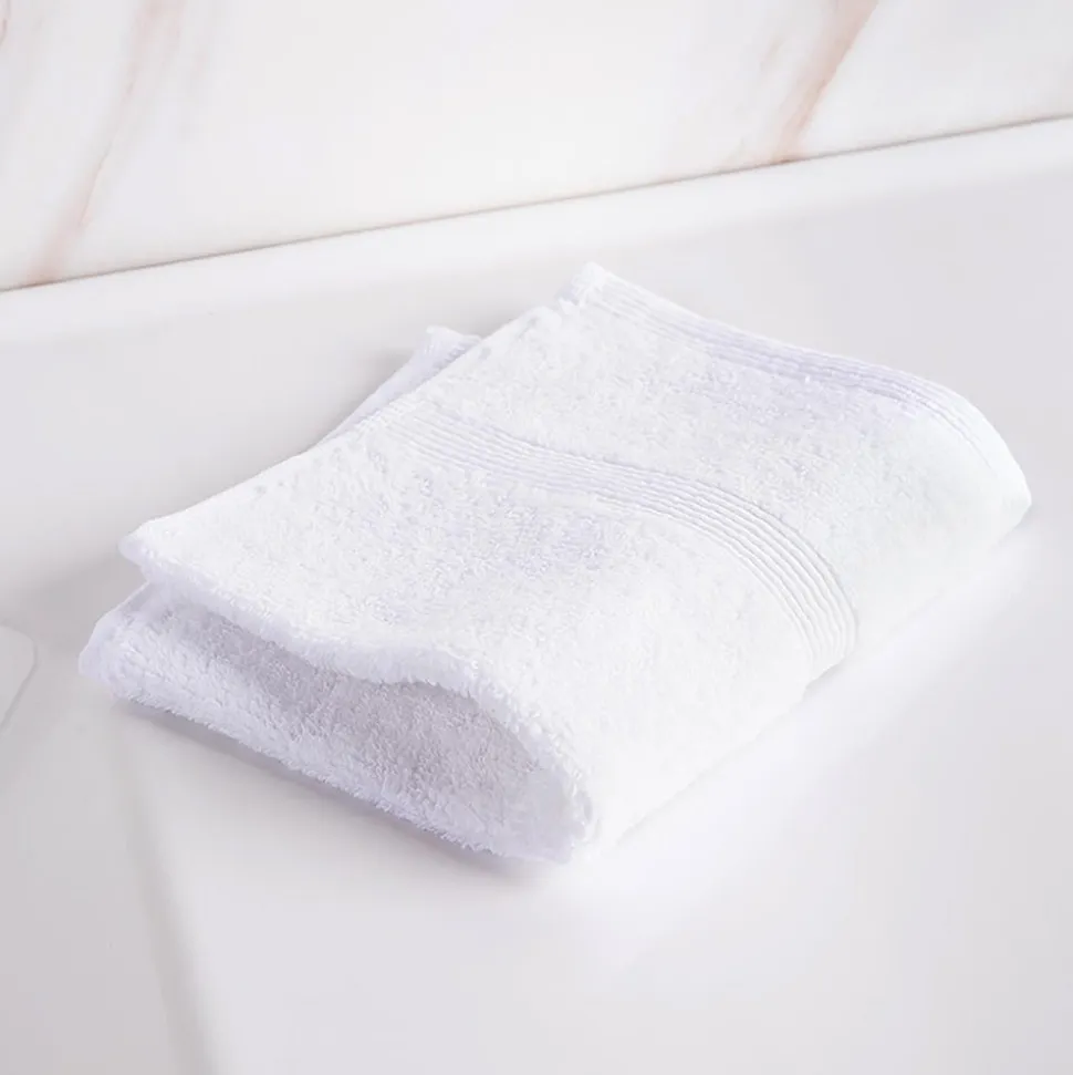 Moda At Home Allure Cotton Face Towel (White)